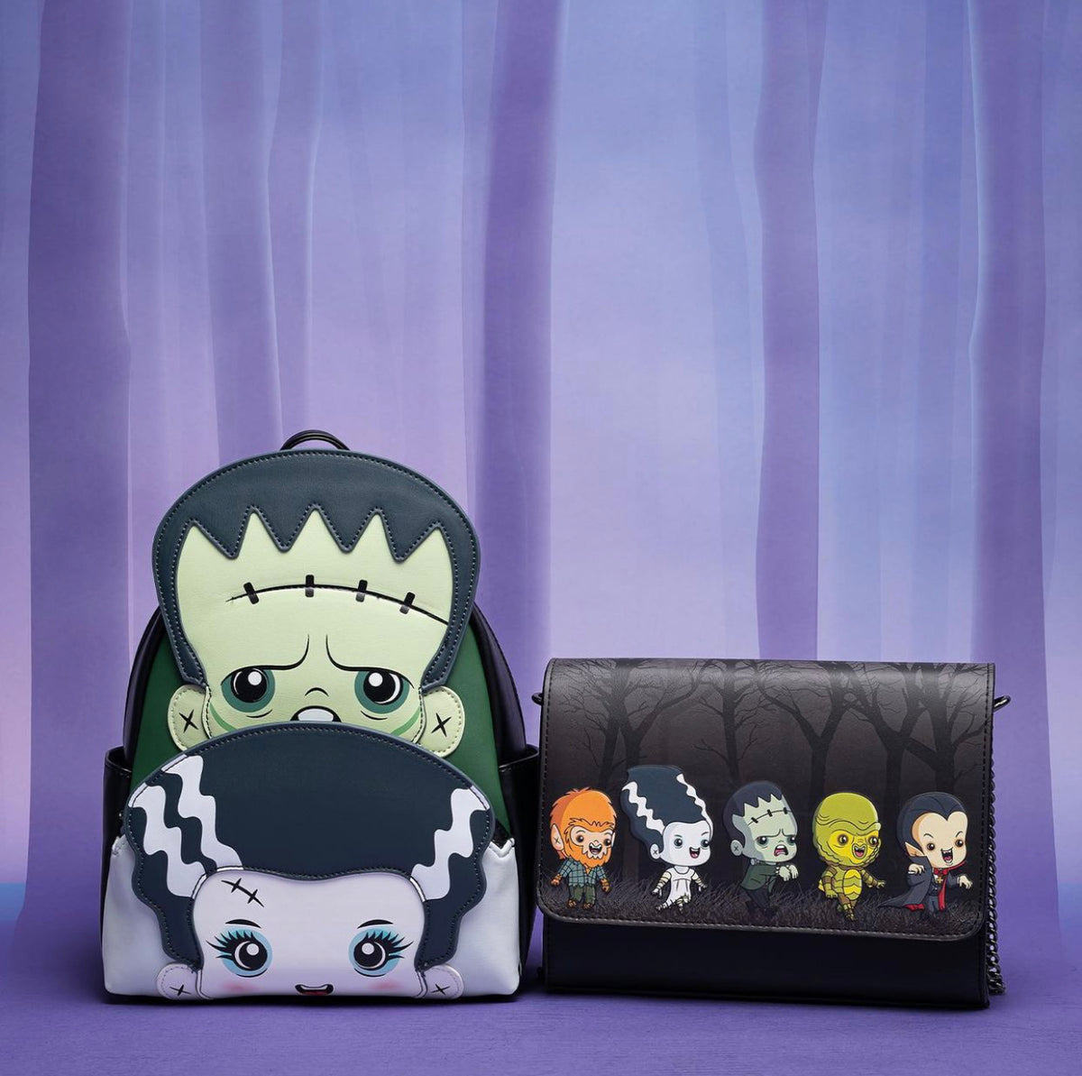 Universal Loungefly Mini Backpack - Universal Monsters Frankie and
