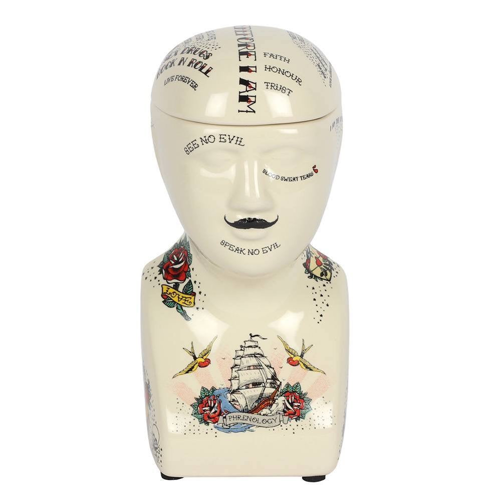 Phrenology Head Storage Jar