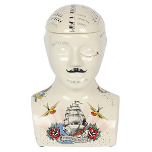 30cm Phrenology Head Storage Jar