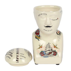 Phrenology Head Storage Jar