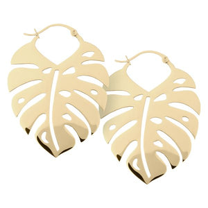 Monstera Leaf Hoops