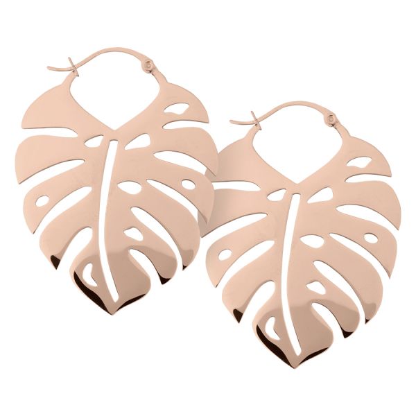 Monstera Leaf Hoops